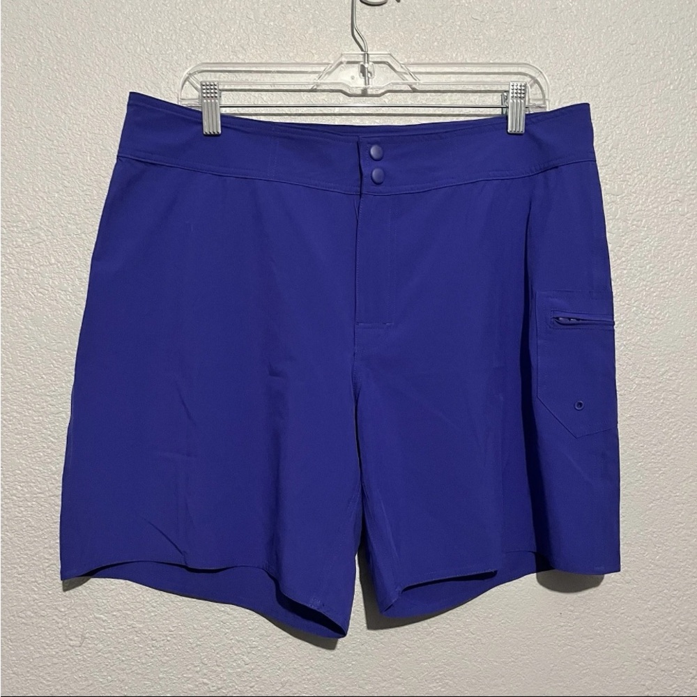 LL Bean Misses Stretch 7” Board Shorts In Purple Size 12